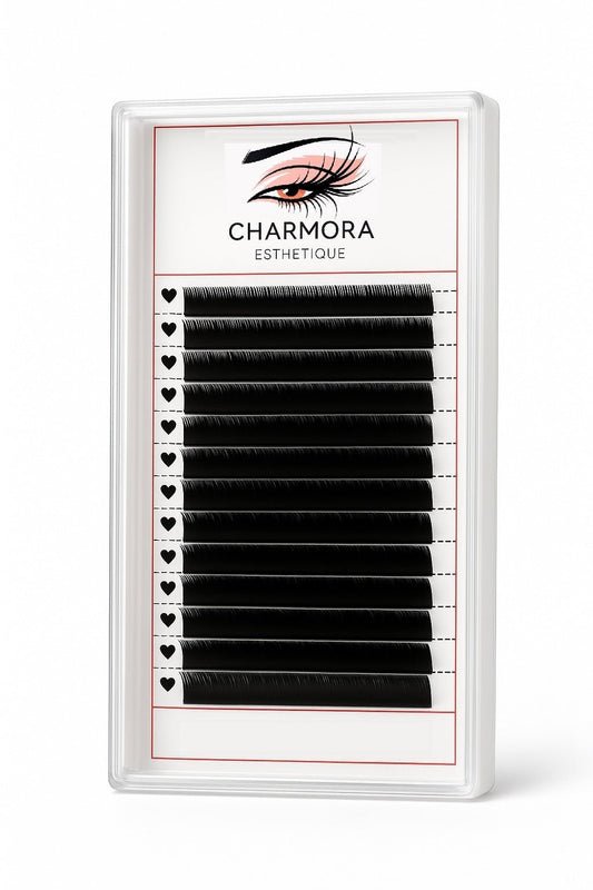 Volume Russe - Préfaits Fermés - 4D 0.07 - Curl D – Longueurs 8 à 15 mm - Charmora Esthetique Shop